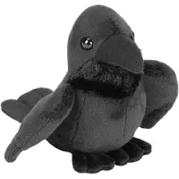 Wild republic raaf/kraai knuffel - Pluche - 13 cm - vogels - knuffeldieren - vogelknuffels