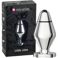 Mystim Little John - kleine elektro anaal plug (zilver)