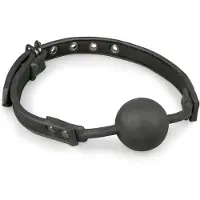 EasyToys - siliconen ballgag (zwart)