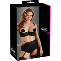 Cottelli Plus Size - bh-verhoger (zwart) - 85E