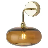 Ebb & Flow Design wandlamp Horizon, dimbaar, bruin / roest, Woon-/ Eetkamer, Glas, Scandinavisch, Wandlamp design