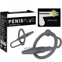 Penisplug You2Toys - - siliconen eikelring met taps toelopende dilator (grijs)