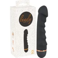 You2Toys - vibrator met ribbels - flexibel - zwart