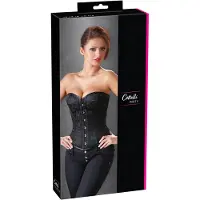 Cottelli collection - bustier met borduursel - zwart - L