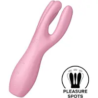 Satisfyer Threesome 3 - oplaadbare clitoris vibrator - siliconen - roze