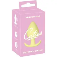 Cuties Mini Butt Plug - siliconen anaal plug (geel, 3,1 cm)