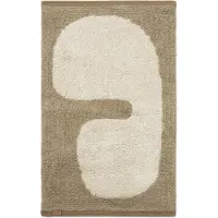 Ferm Living Lay badmat 50x70 cm Dark taupe-off white