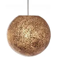 Villaflor Hanglamp Wangi Gold Ball Ø 40cm 1x E27 Fitting - Capiz Schelpenlamp