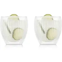 Bodum Pavina Dubbelwandig Drinkglas Pak Van 2 20 Cl - Drinkglazen Borosilicaatglas Clear - 12248-10
