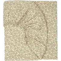 Nobodinoz WABI SABI hoeslaken voor ledikant, 70 x 140 cm, kleur: Lichtgroen Yumiko