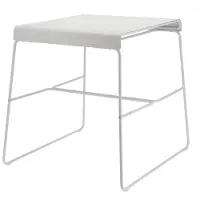 Zone Denmark A-café Tafel 58x75 Cm Voor Buiten - Tuintafel Gepoedercoat Staal Soft Grey - 32256