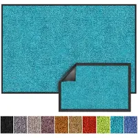 Floordirekt Deurmat - Droogloopmat - Schoonloopmat - Rhine - Turquoise - 90 x 150 cm