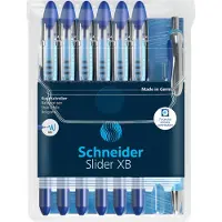 Schneider Schreibgeräte Kugelschreiber Slider Basic XB Rave 6er Etui + Slider Rave XB blau 151277 Balpen 6 stuk(s)