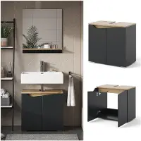 Vicco Marelle Wastafelonderkast – 60 x 57.5 cm met 2 deuren Antraciet