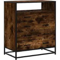 vidaXL Ladekast 70x41x83,5 cm bewerkt hout gerookt eikenkleurig