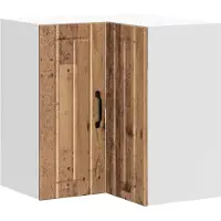 vidaXL Keukenwandhoekkast Lucca bewerkt hout oud houtkleurig