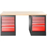 Facom JLS3 Werkbank | 13 Laden | Houten Bovenblad | Hoog - JLS3-2MW13DH
