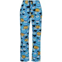 Sesame Street Pyjamabroek - Krümelmonster - Face - S tot 3XL - voor Vrouwen - blauw | Maat XXL