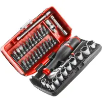 Facom Coffret de douilles et embouts - 1/4 - 6 pans - 38 pcs - RL.NANO1