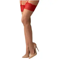 Obsessive Cupide Desir - kanten hold-ups - rood