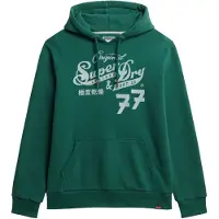 Superdry Sweatshirt donkergroen / offwhite
