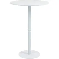 CLP Hereford Statafel - bartafel - keuken - rond - hout blad - metaal onderstel - wit/wit 75 cm