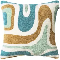 Chhatwal & Jonsson Godavari kussenhoes 50x50 cm Heaven blue-aqua-sand-offwhite