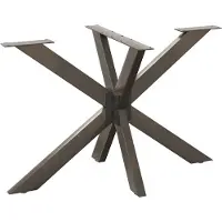 vidaXL Eettafelpoot spider vorm 120x68x(72-73) cm staal naturel