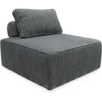 Sweeek Fauteuil corduroy 1 zitplaats Donkergrijs