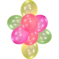 Amscan Ballonnen Neon In Verschilllende Kleuren 27,5 Cm 10 Stuks