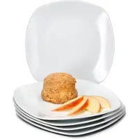 MamboCat Set van 6 LOTTA gebaksbordjes wit porselein 19cm