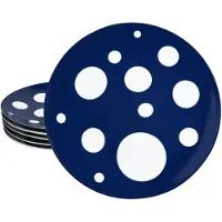 MamboCat Set van 6 PULA DARK BLUE porseleinen dinerborden 6 personen