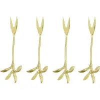 House Doctor Serve serveervork 4-pack Antiek goud