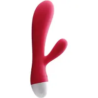 Cotoxo Dolphin &amp; baby - vibrator met clitorisstimulator - oplaadbaar - rood