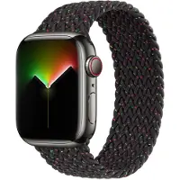Apple Gevlochten solobandje voor de Watch | 44/45/46/49 mm - Maat 4 - Black Unity
