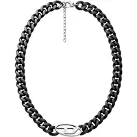 Diesel Ketting zwart / zilver