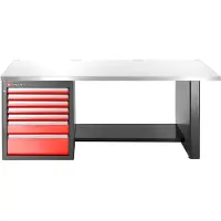 Facom JLS3 Werkbank | 7 Laden | Inox Bovenblad | Laag - JLS3-2MS7DL