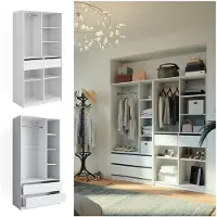 Vicco Elmo Garderobekast – 200 x 200 cm Set van 2 Wit