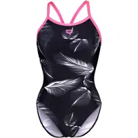 Arena Badpak 'FROZEN LEAVE' pink / zwart / wit