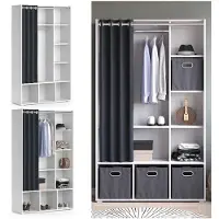 Vicco Luigi Kledingopslagkast – 38 x 178.1 cm met gordijnroede Wit