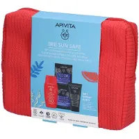 Apivita Bee Sun Safe Onzichtbare Gezichtsfluïde Spf50 & Zwarte Reinigingsgel & Zeelavendel Gezichtsmasker 50 ml Combinatieverpakking
