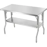 Sans marque RVS Werktafel - Werkbank - 1220x610x850 mm - Keuken- of Garagegebruik