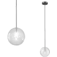 Toolight App1685-1Cp 20Cm Hanglamp Zwart Chroom 16,5X20X16,5Cm