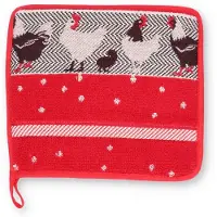 Bunzlau Castle Pannenlap Chickens Rood - Set van 2