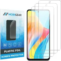 Mobigear Screenprotector geschikt voor OPPO A58 4G | Screenprotector Folie - Case Friendly (3-Pack)