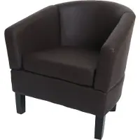 MCW Loungefauteuil -O17, fauteuil, clubfauteuil, cocktailfauteuil, MVG-gecertificeerd kunstleer ~ bruin
