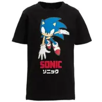 Anytime T-shirt Sonic license zwart Jongens Katoen Ronde hals Printopdruk - maat 98/104