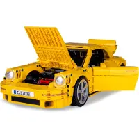 Jamara Constructiespeelgoed - 402854 - CaDA Bricks - RUF CTR 2017 Yellowbird - Sportauto Bouwstenen set - 1:12