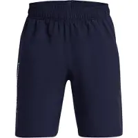 Under Armour Woven Wordmark Trainingsbroekje Kids Donkerblauw Wit