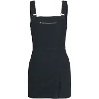 Forplay Mini-jurk - Latzwickelkleid - S tot 5XL - voor Vrouwen - zwart - Maat S